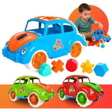 Imagem de Brinquedo Carrinho Didatico Pedagogico Com Peças De Encaixar - Brinque