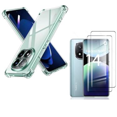 Imagem de Kit Capa Anti Impacto e 2X Películas De Vidro 3D 9D Para Redmi Note 14 Pro 5G