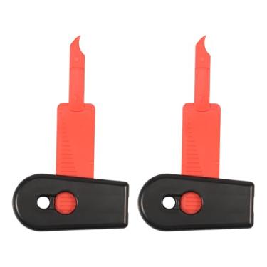 Imagem de LZVXTYM 2 peças de ferramentas raspadoras de cozinha, raspador de limpeza autoafiável 2 em 1 e raspador de gancho, raspador de fogão de vidro para tinta, janela, etiqueta antiga, adesivo de decalque