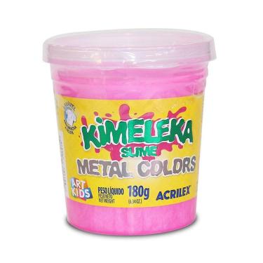 Imagem de Kimeleka Slime Art Kids metálica 180g Rosa 672 Acrilex