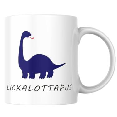 Imagem de Caneca de café divertida Lickalottapus novidade 325 ml, caneca de trocadilho de animal humorístico, presente para mãe, dia das mães, aniversário, presentes de Natal para mulheres