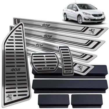Imagem de Soleira Pedaleira Descanso Peugeot 408 11/19 Auto Preto BR