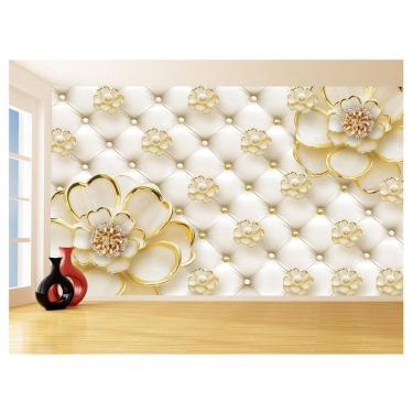 Imagem de Papel De Parede 3D Floral Textura Sala Flores 3,5M Xfl294