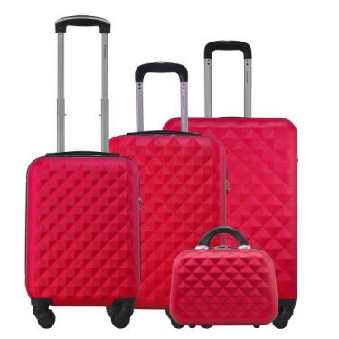 Imagem de Kit 3 Malas Rígidas 360 Mala PP 8kg Mala de bordo 10kg e Média 23kg co