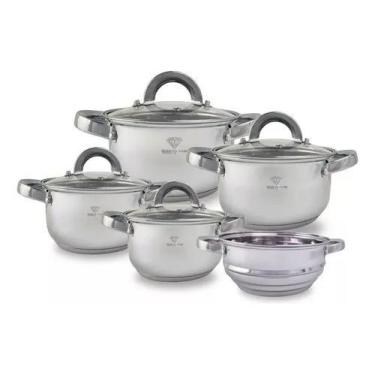 Imagem de Jogo De Panelas Genebra Aço Inoxidável 19 Peças