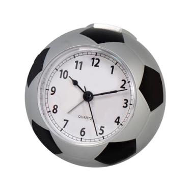 Imagem de Generic Relógio despertador de bola de futebol, decoração de casa, relógio de mesa para cabeceira de quarto, Prata