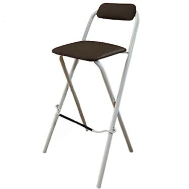 Imagem de TLTDSMY Banquetas de bar, banco de bar dobrável, banco de bar acolchoado rústico, cadeira alta de cozinha/C/70 cm