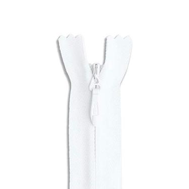 Imagem de Zíper de noiva/vestido de nylon invisível de 56 cm, zíper branco para costura artesanal