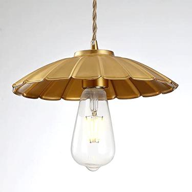 Imagem de YQSLQZZ Luzes de teto suspensas de latão industrial, luminária pendente vintage ilha de cozinha de restaurante, iluminação decorativa de teto, luzes de teto suspensas, para mesa de jantar acima da pia