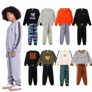 Imagem de Kit Sortido 6 Peças de Roupas Infantis Menino Inverno- 3 Casacos + 3 C