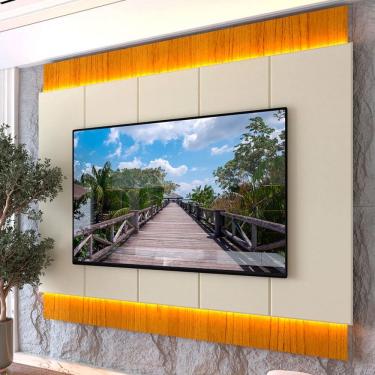 Imagem de Painel para TV Até 85 Polegadas Magnífico 100% Mdf com Led Naturalle/Off White - Gelius