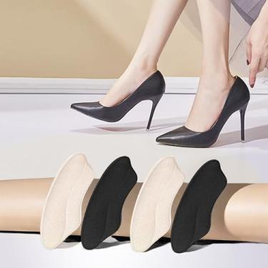 Imagem de Almofadas de calcanhar para sapatos soltos, almofadas confortáveis para sapatos muito grandes, homens e mulheres, enchimento melhorado para ajuste e conforto do calçado, antiderrapante e bolha (2