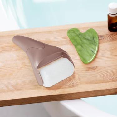 Imagem de Rolo de gelo ouro rosa para rosto – Ferramenta de massagem refrescante para melhorar o tom e a textura da pele