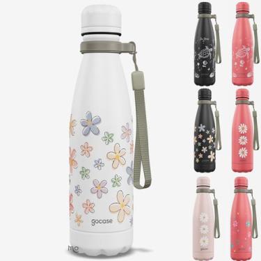 Imagem de Garrafa Térmica Gocase URBAN Original 500ml Estampas, Flores Divertida