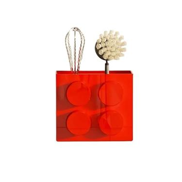 Imagem de Organizador de porta de armário, organizador de porta de armário de bloco de construção magnético, organizador de talheres cesto de talheres suporte de faca de bancada e suporte de garfo caixa de