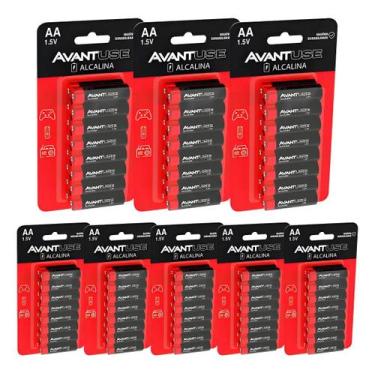 Imagem de Kit 16, 24, 48 ou 128 Pilhas Alcalina Comum AA 1.5v Avant Use, 128 uni