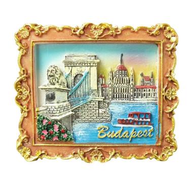Imagem de Ímã de geladeira 3D Budapest Imã de geladeira de resina artesanal