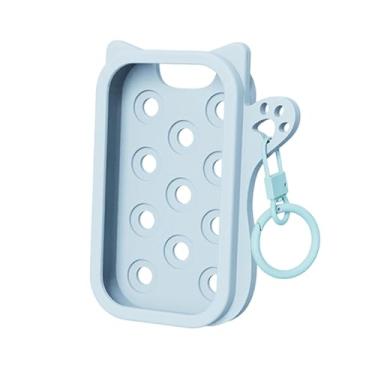 Imagem de Kokiya Capa de silicone com design de orifício protetor para spray de limpeza de mãos, acessório de uso diário, porta-shampoo para higienização mãos e, Azul