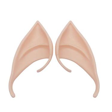 Imagem de Fairy Pixie Elf Ears – cosplay macio pontiagudo anime fantasia fantasia fantasia acessórios para festa de Halloween Natal, Cor clara, 12CM