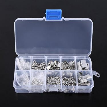 Imagem de Acouto Kit de Fabricação de Joias Descobertas Artesanato Kit de Fabricação de Joias Descobertas Suprimentos Sortimento de Acessórios de Suprimentos para de Brincos Artes, Artesanato e Costura/miçangas e (Prata)