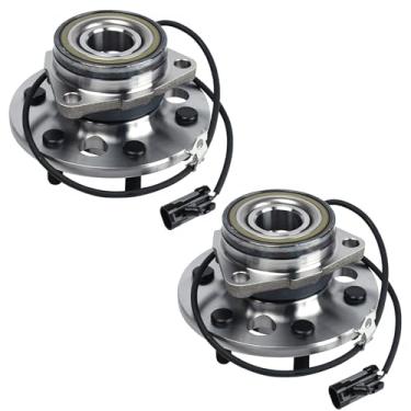 Imagem de Autoround Par de cubo de roda dianteira e conjunto de rolamento 515024 Apto para 4x4 4WD Chevy Tahoe, K1500, GMC Yukon, K2500 Suburban, Cadillac Escalade 6-Lug w/ABS