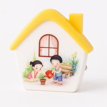 Imagem de Abajur de Tomada LED Bivolt 0.5W Luz Noturna Decorativa para Ambientes Internos Formato Casinha