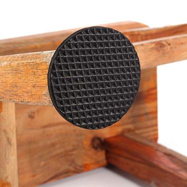 Imagem de 12 peças de almofadas de borracha autoadesivas pretas protetores de chão almofadas de móveis para cadeiras, mesas, sofás com suporte adesivo de borracha forte para proteger pisos de madeira, paredes e