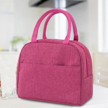 Imagem de Lancheira com alças para homens e mulheres, porta-recipientes de alimentos, à prova de vazamento, lancheira térmica para trabalho, escritório, piquenique