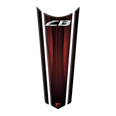 Imagem de Adesivo Faixa Gravata Resinado Tanque Moto Honda Cb Twister Vermelho Vermelho