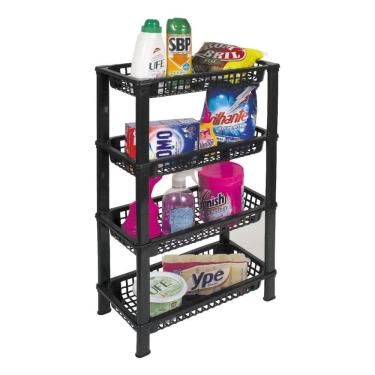 Imagem de 2X Fruteira Chão Cozinha Cesto Organizador Empilhavel 4 Anda