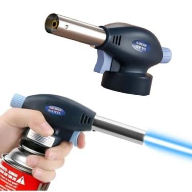 Imagem de Maçarico Culinário Portátil Chama 1300°C com Acendimento Automático e Ajuste de Fogo para Cozinha