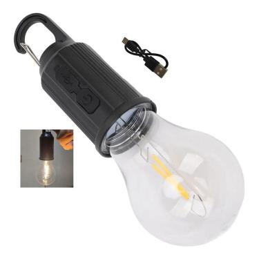 Imagem de Lampada Led Acampamento Usb Recarregavel Sos Emergengia Pesca Camping Passeio Ar Livre Gancho Portatil Eficiente Seguro