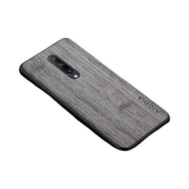Imagem de Capa De Telefone Em Couro Com Padrão De Madeira De Bambu Para Oneplus 