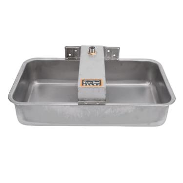 Imagem de Luocute Dispensador de água Automático, Tigela de água para Animais de Estimação Em Aço Inoxidável 304 para Cães e Gatos Com Fluxo Contínuo, Design Quadrado, 13,39 X 8,86 pol.