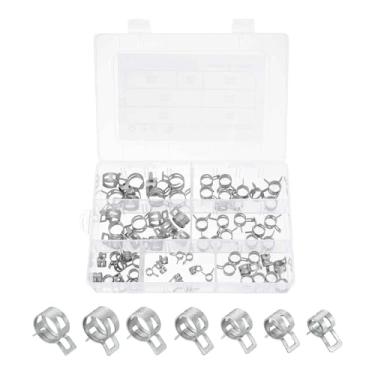 Imagem de HARFINGTON 70 braçadeiras de mangueira tipo faixa de mola 6/9/10/11/12/14/16 mm clipe de mola de mangueira de mangueira de silicone braçadeira de tubo de vácuo braçadeira de tubo de baixa pressão