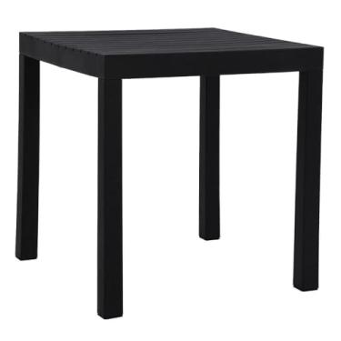Imagem de Mesa Jantar Área Externa Quadrada Pequena Fratini Preta