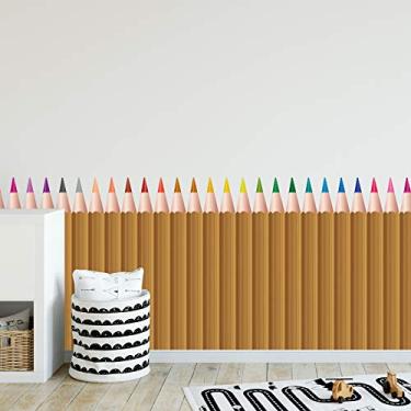 Imagem de Adesivo de Parede Infantil Lapis de Cor Madeira 120x52cm