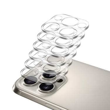 Imagem de Protetor de lente de câmera para iPhone 11 Pro Max de 6,5 polegadas e iPhone 11 Pro de 5,8 polegadas, vidro temperado 9H, transparente HD, antiarranhões, compatível com capas, não afeta fotos noturnas