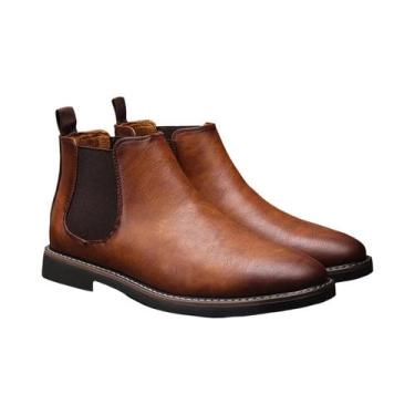 Imagem de 40 ~ 46 Botas Chelsea Masculinas Marca Retro Confortável Moda Masculin