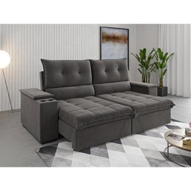 Imagem de Sofá Retrátil e Reclinável 4 Lugares 2,3m Veludo Horus - Viero