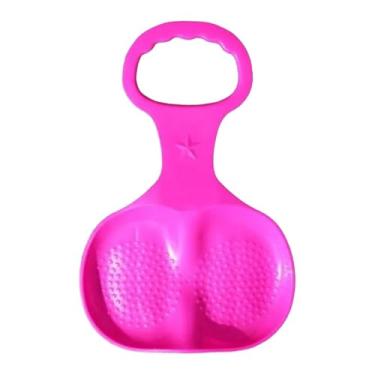 Imagem de Vaveren Trenó de inverno para neve, brinquedo divertido para praia, trenó de grama, tobogã, para crianças e adultos, esporte luge para meninos e meninas, Rosa Vermelha