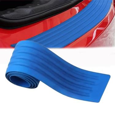 Imagem de EOHMAK Protetor de para-choque traseiro de carro protetor de peitoril de porta anticolisão faixa de proteção de porta-malas guarnição traseira do carro antiarranhões porta entrada de porta protetor de