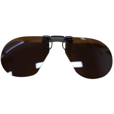 Imagem de XIYANGYANG Óculos de sol polarizados de encaixe para óculos de grau, proteção UV400, lentes leves e antirreflexo, Marrom, 55mm