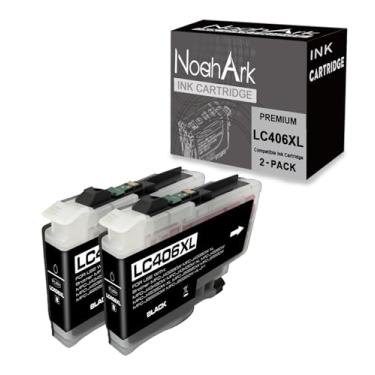 Imagem de NoahArk 2 cartuchos de tinta compatíveis com LC406 LC406XL LC406 XL de alto rendimento para Brother MFC-J4335DW MFC-J4345DW MFC-J4535DW MFC-J5855DW MFC-J6555DW MFC-J5955DW MFC-J5955DW HL-JF1 (2 preto)