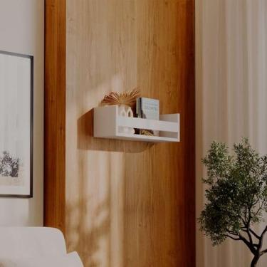 Imagem de Prateleira Porta Livro Branca 60 x 12cm Suporte Invisivel