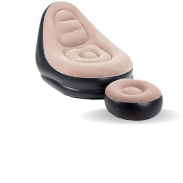 Imagem de Poltrona Inflável Ultra Lounge Kit 2 em 1 Puff Sofá Portátil