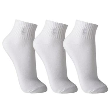 Imagem de Meia Lupo Sport Cano Médio 3223-089 C/3, Chumbo, Branco, Cinza, 37-40