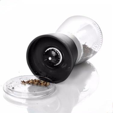 Imagem de Conjunto De Moinho De Sal E Pimenta Com BotãO De Ajuste, Inclui Frasco De Vidro Para Temperos