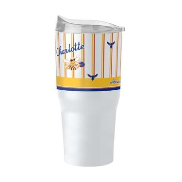 Imagem de FANMATS Copo de aço inoxidável NBA Charlotte Hornets City Edition 850 g – Acabamento em pó de parede dupla isolado e durável - Design City Edition, mantém as bebidas quentes e frias por horas