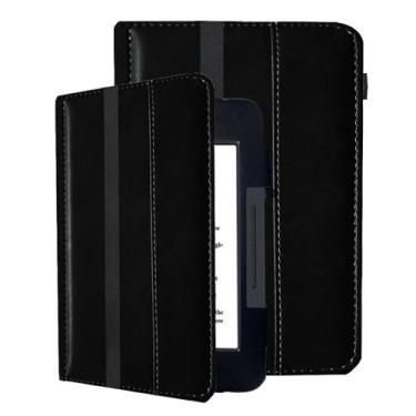 Imagem de AFesar Capa de couro vegano premium para Nook GlowLight 3 eReader, capa estilo livro, compatível com o modelo BNRV520, versão 2017 (preto, Nook Glowlight 3 (modelo: BNRV520))